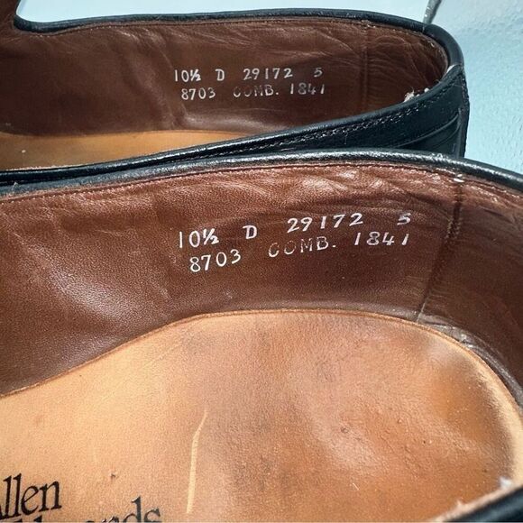 Allen‎ Edmonds Mens Saratoga Grayson Tassel Shoes 10.5D Black Leather Loafers main image 14
